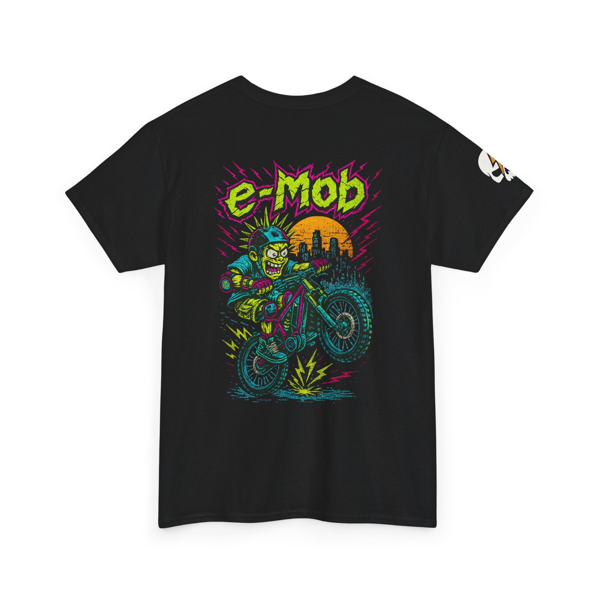 E-Mob Punk V2 Tee — E-Bike Retro Neon Graphic T-Shirt