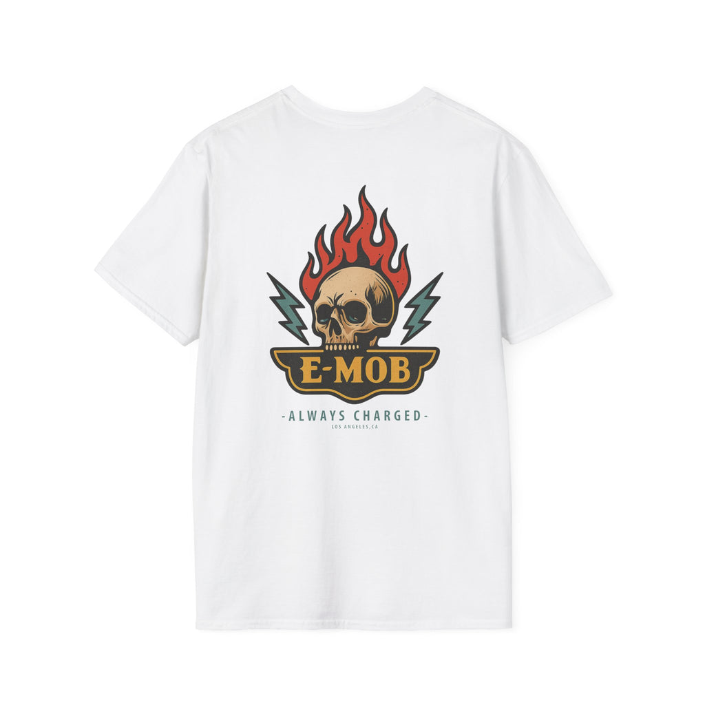 E-Mob Flaming Skull v2 Tee - E-Bike Core Collection T-shirt