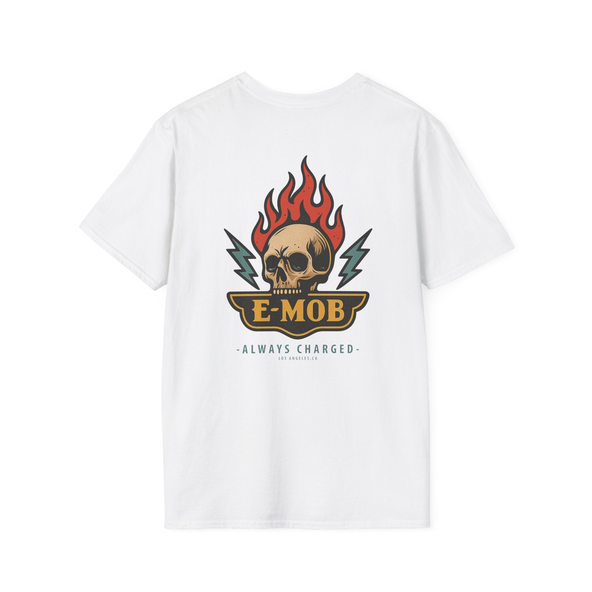 E-Mob Flaming Skull v2 Tee - E-Bike Core Collection T-shirt