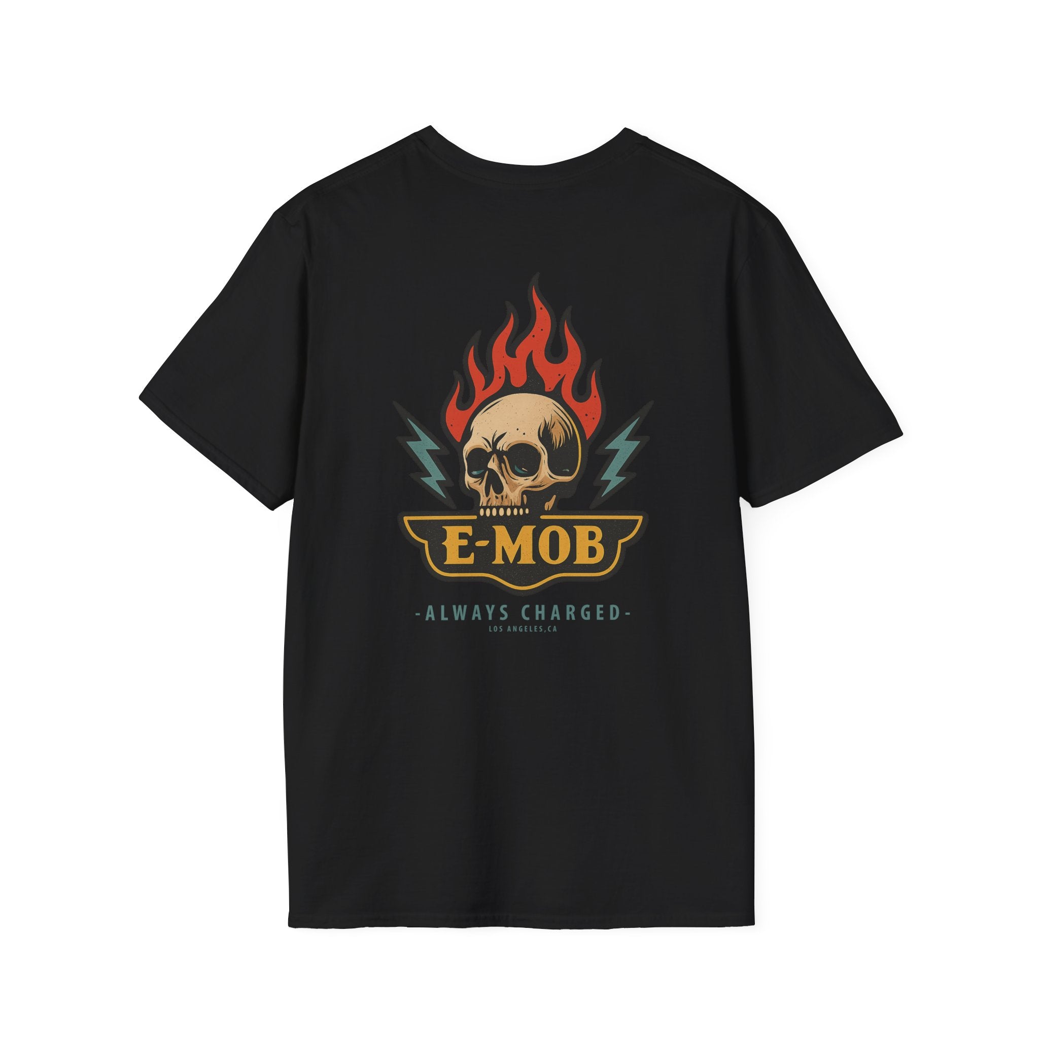 E-Mob Flaming Skull v2 Tee - E-Bike Core Collection T-shirt