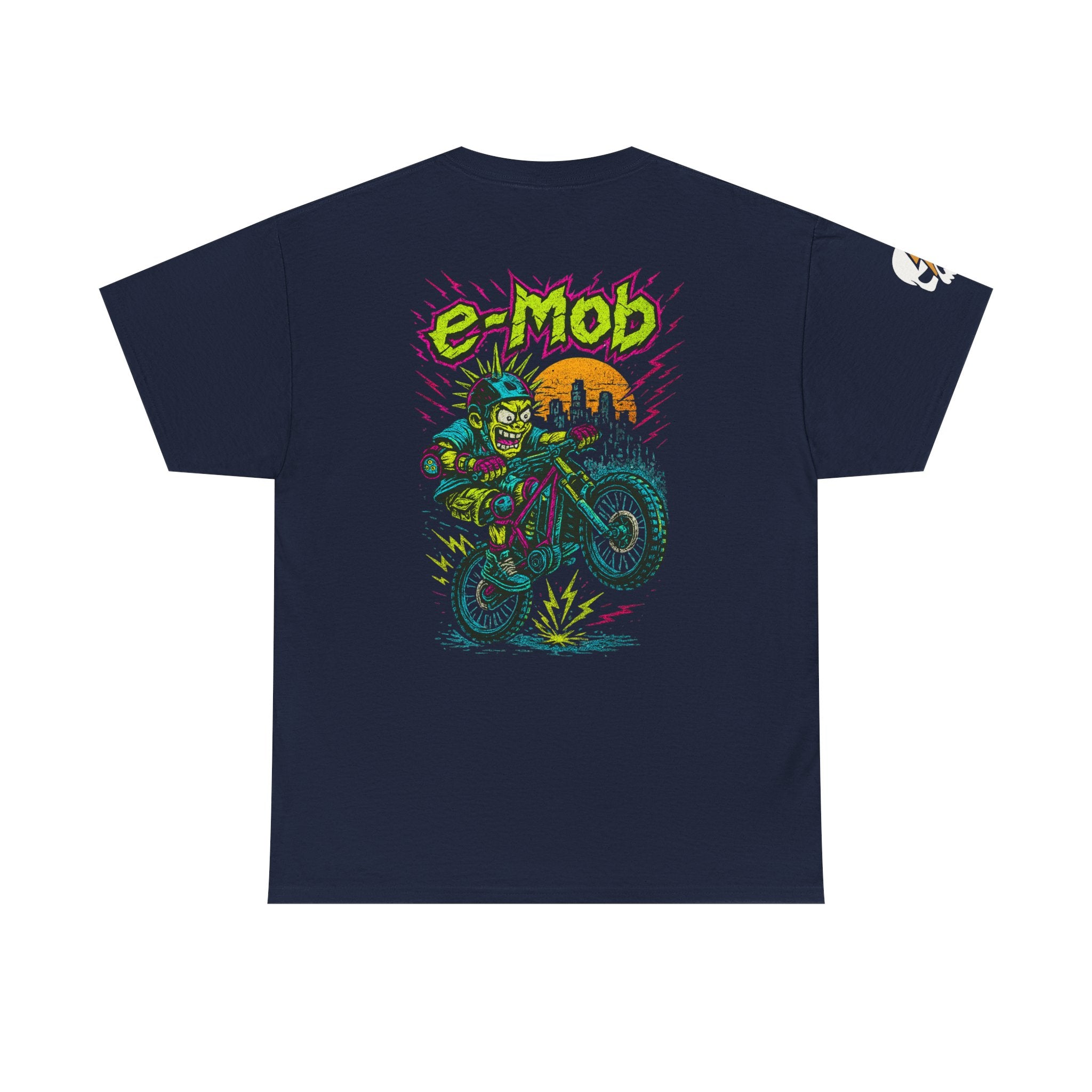 E-Mob Punk V2 Tee — E-Bike Retro Neon Graphic T-Shirt