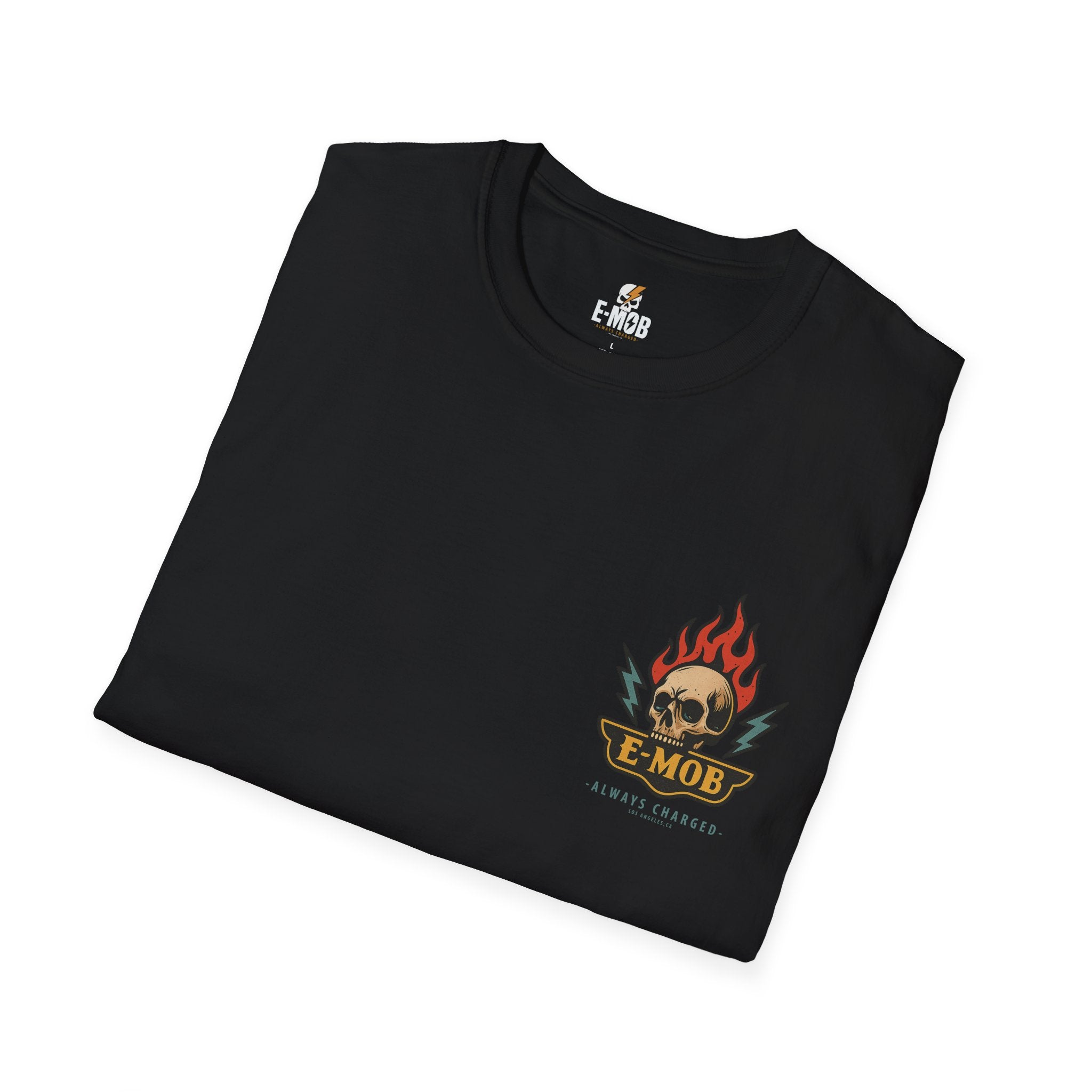 E-Mob Flaming Skull v2 Tee - E-Bike Core Collection T-shirt