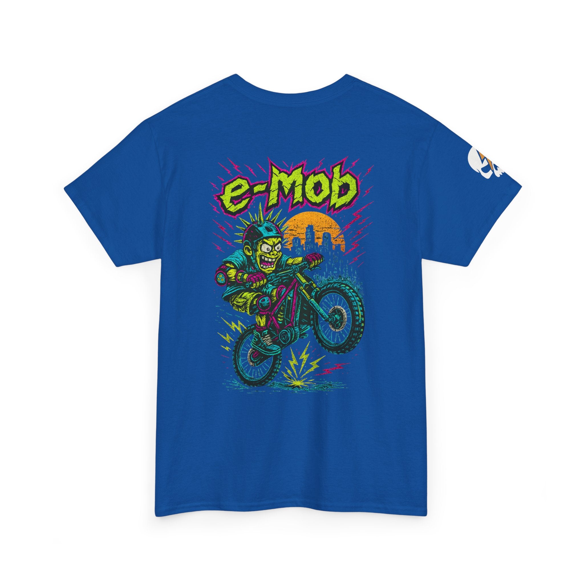 E-Mob Punk V2 Tee — E-Bike Retro Neon Graphic T-Shirt