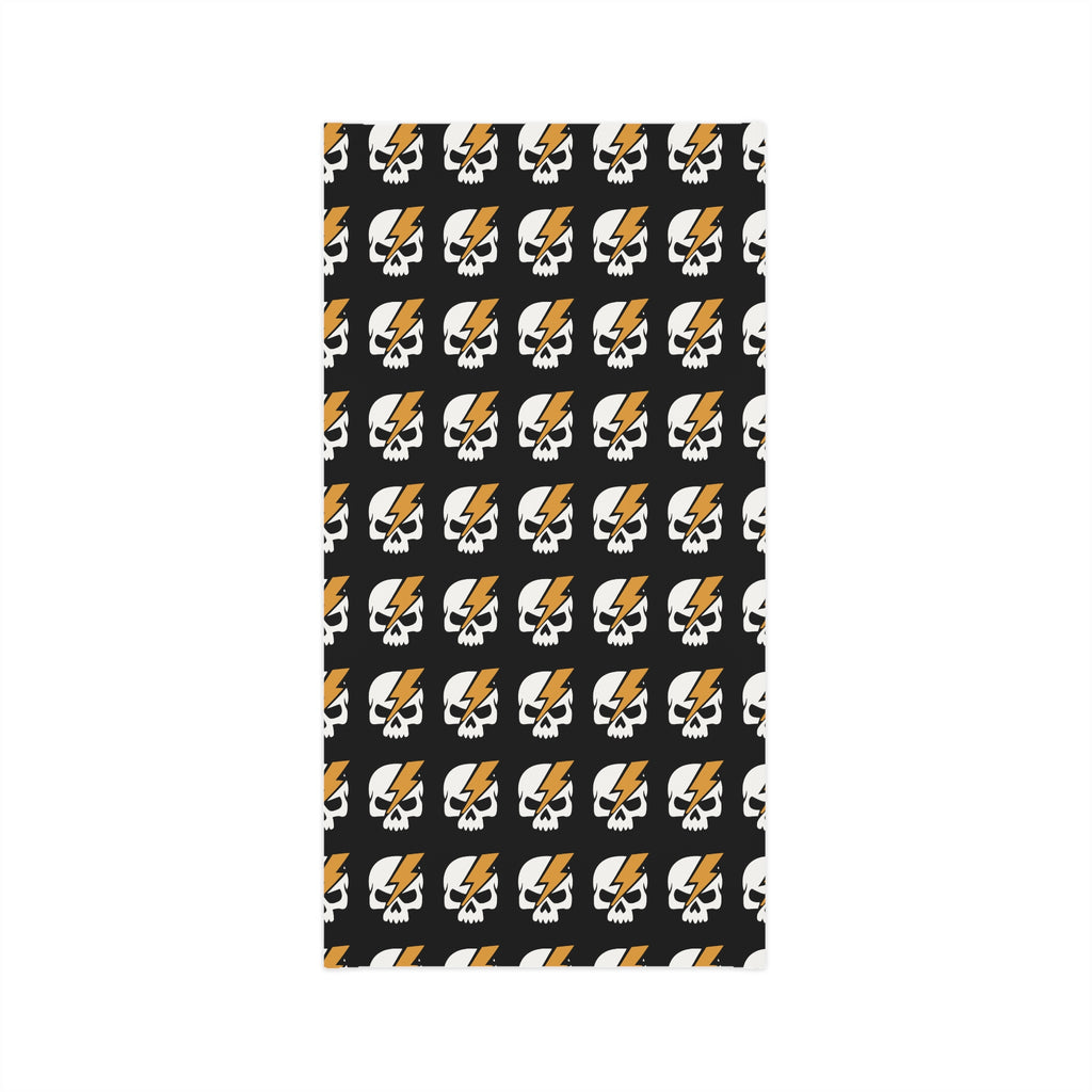 E-Mob Big Skull Pattern Neck Gaiter — Lightweight E-Bike Black Face Mask Bandana