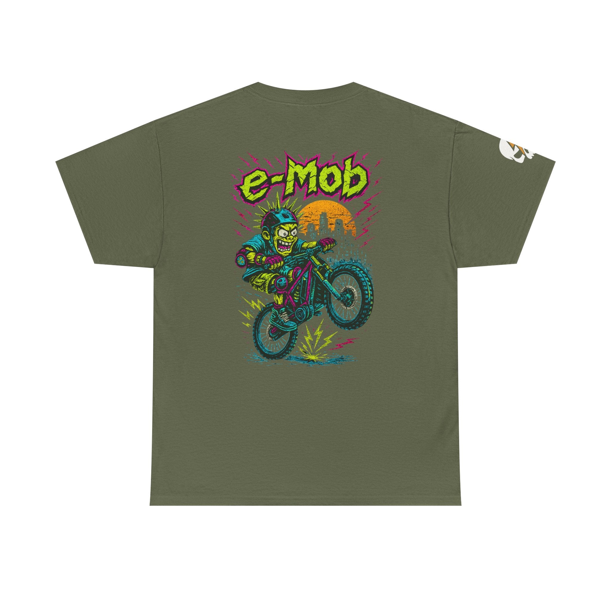 E-Mob Punk V2 Tee — E-Bike Retro Neon Graphic T-Shirt