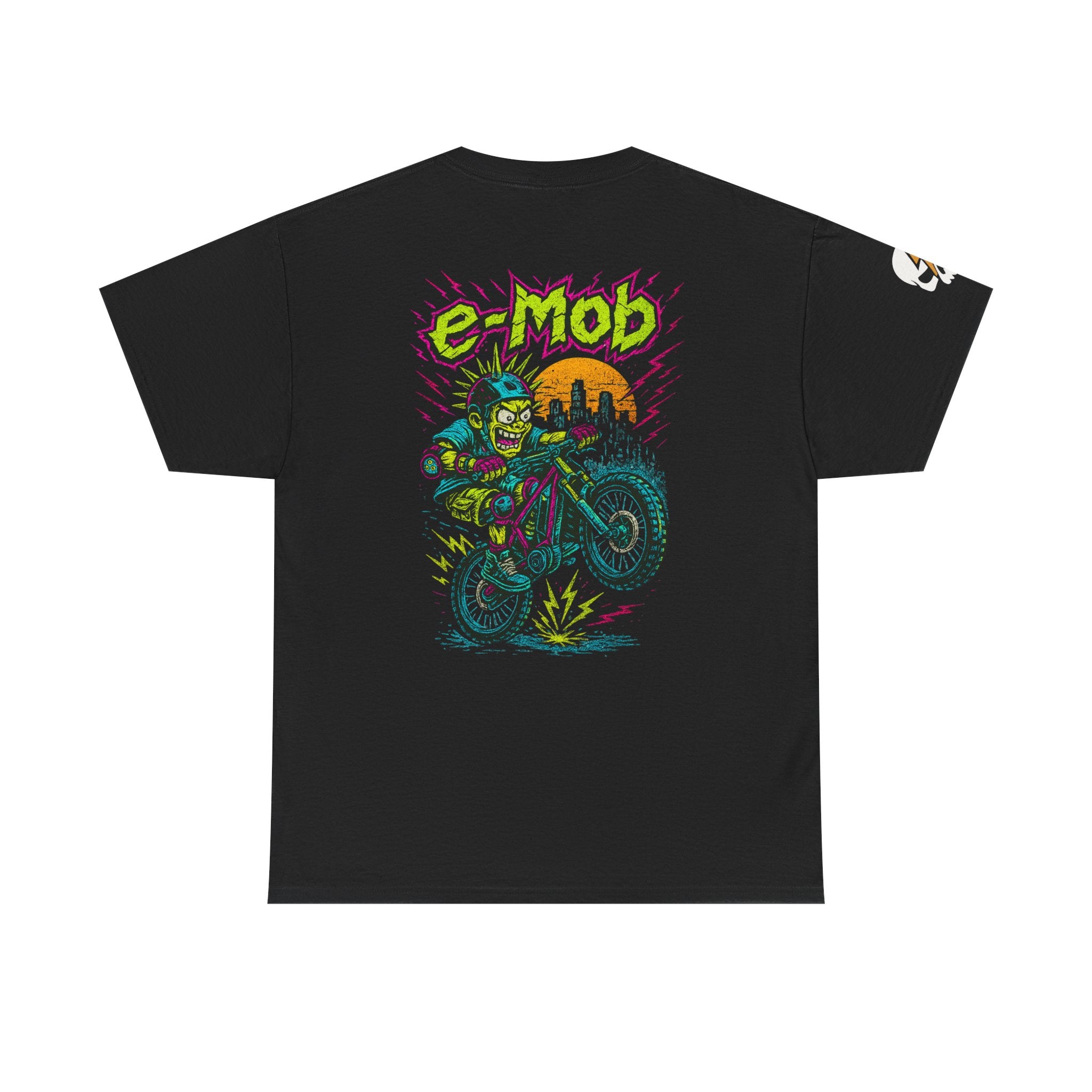 E-Mob Punk V2 Tee — E-Bike Retro Neon Graphic T-Shirt