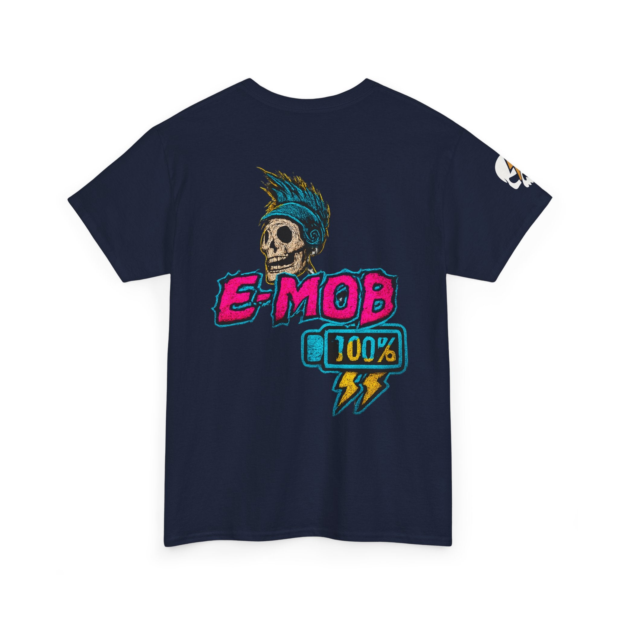 E-Mob 100% Tee — E-Bike Retro Neon Collection Graphic T-Shirt