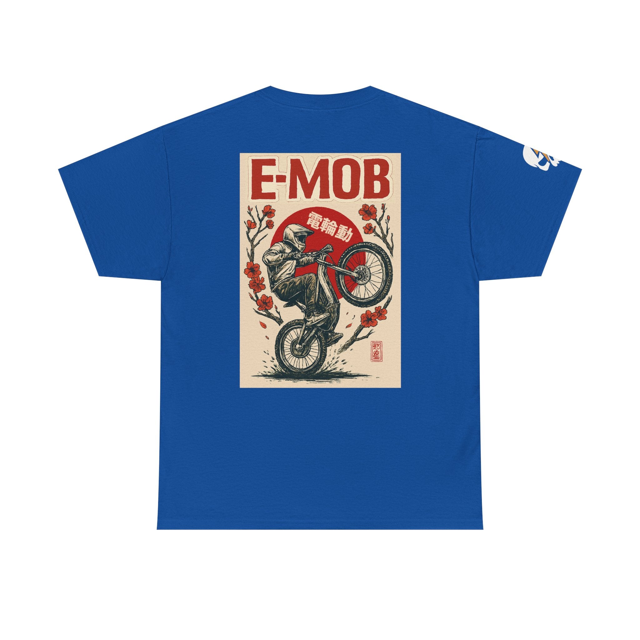 E-Mob Rising Sun Tee — E-Bike Passport Collection Graphic T-Shirt