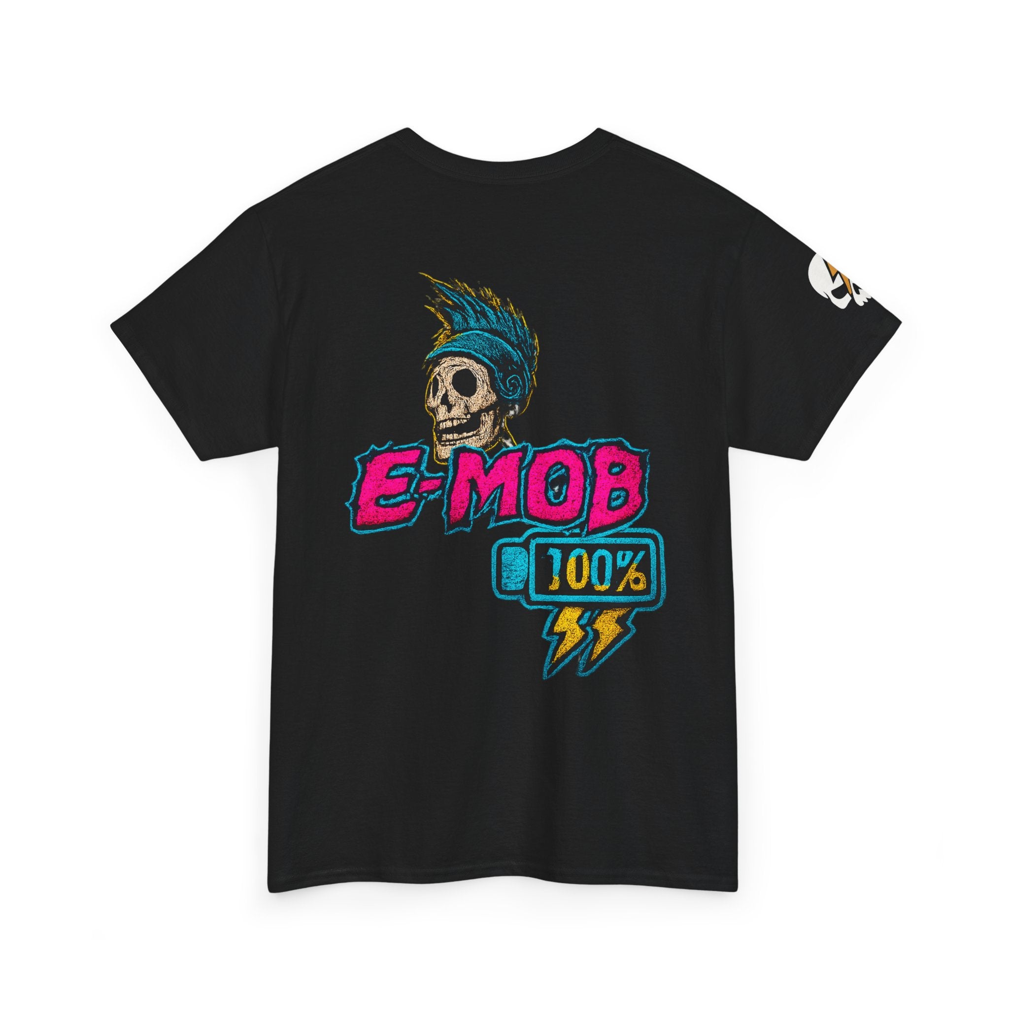 E-Mob 100% Tee — E-Bike Retro Neon Collection Graphic T-Shirt