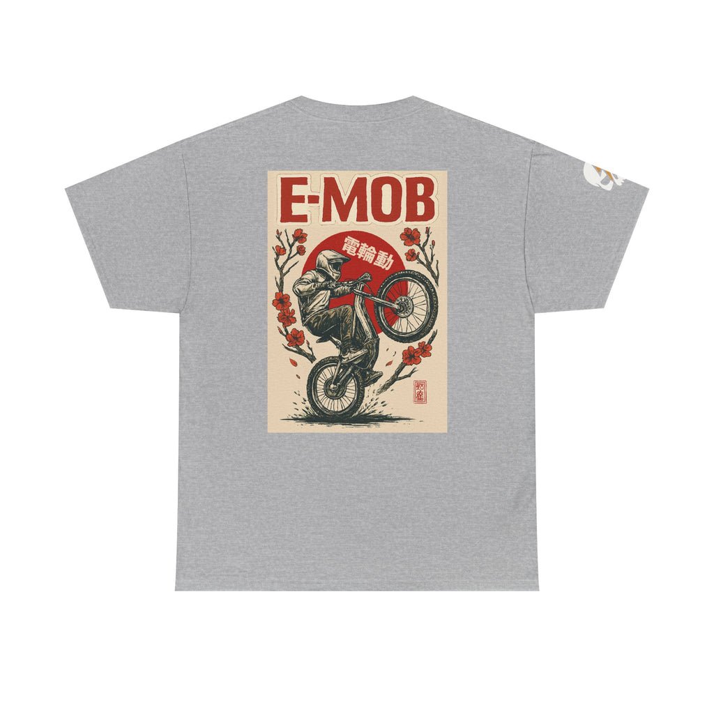 E-Mob Rising Sun Tee — E-Bike Passport Collection Graphic T-Shirt