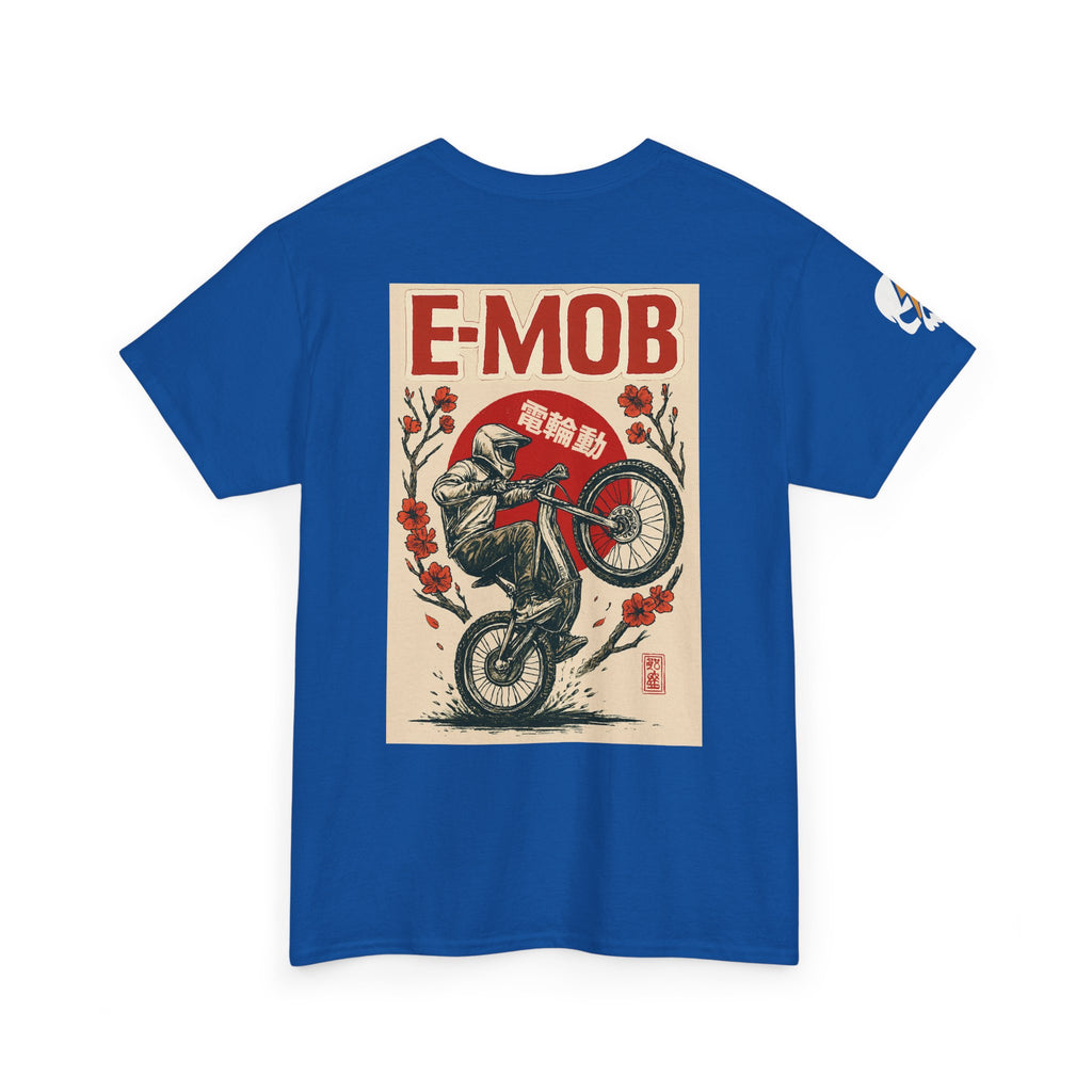 E-Mob Rising Sun Tee — E-Bike Passport Collection Graphic T-Shirt