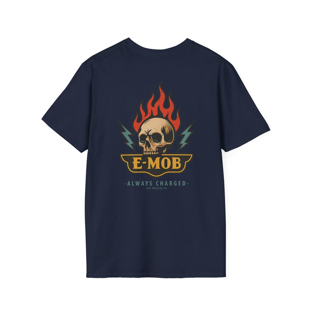 E-Mob Flaming Skull v2 Tee - E-Bike Core Collection T-shirt