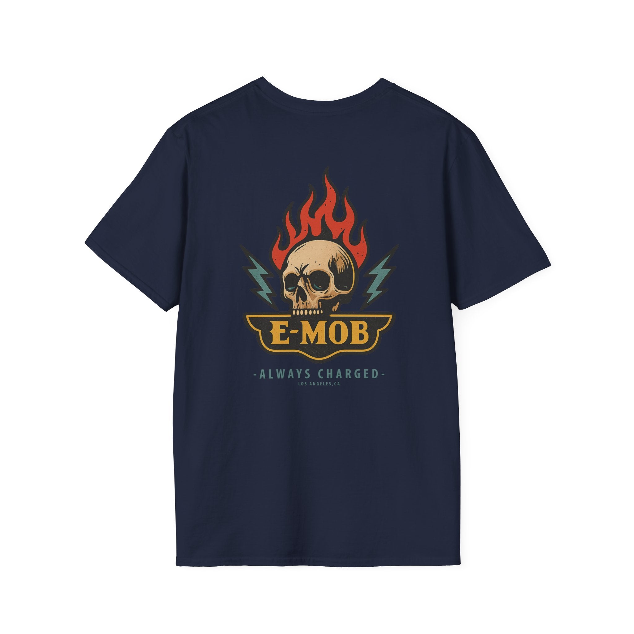 E-Mob Flaming Skull v2 Tee - E-Bike Core Collection T-shirt