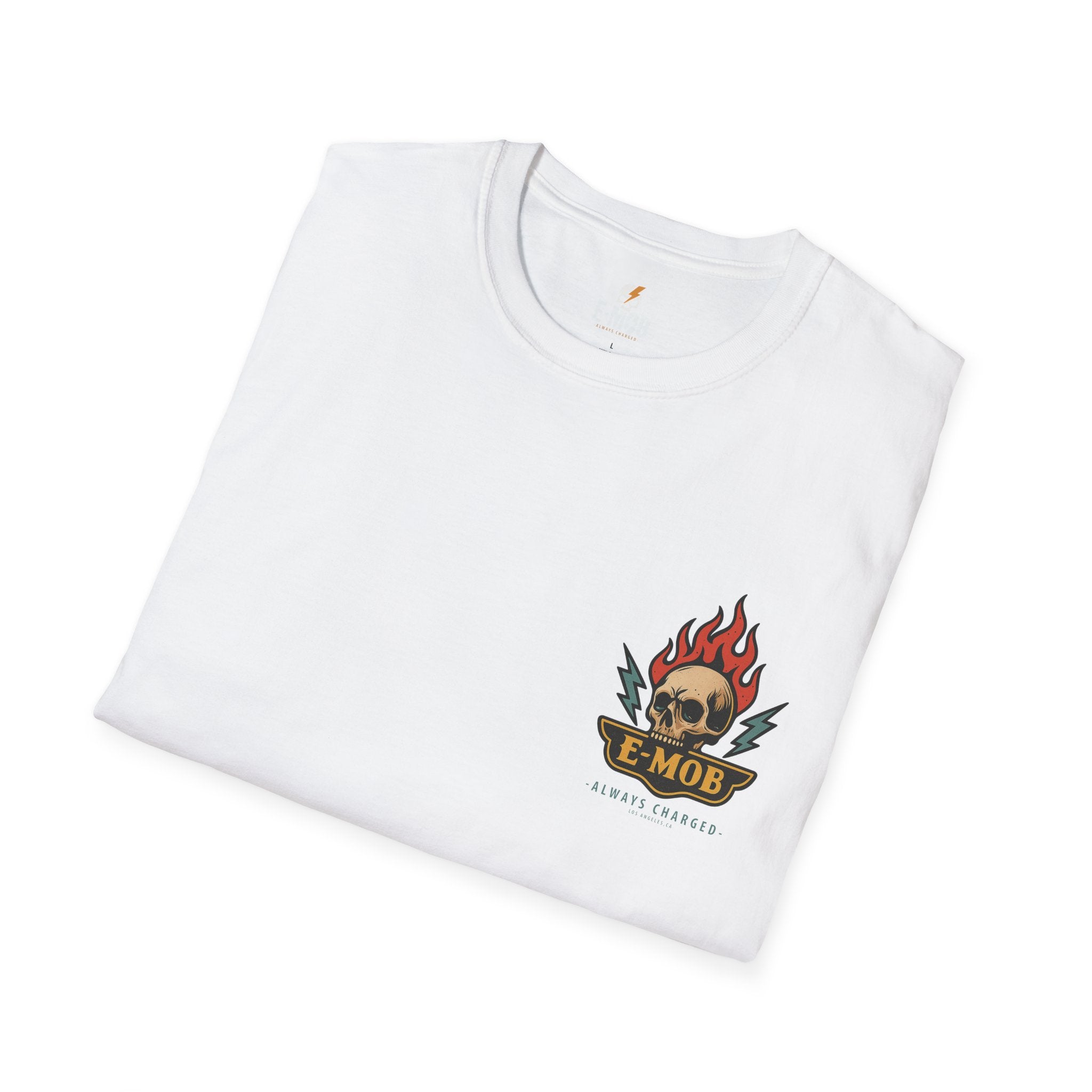E-Mob Flaming Skull v2 Tee - E-Bike Core Collection T-shirt