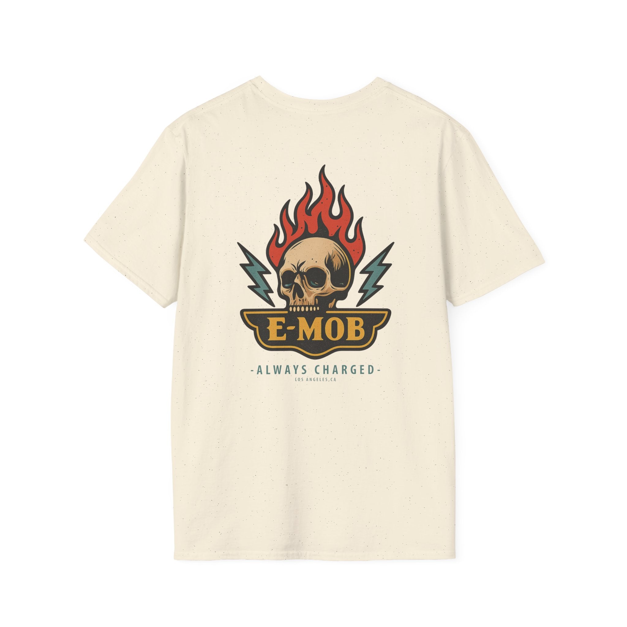 E-Mob Flaming Skull v2 Tee - E-Bike Core Collection T-shirt