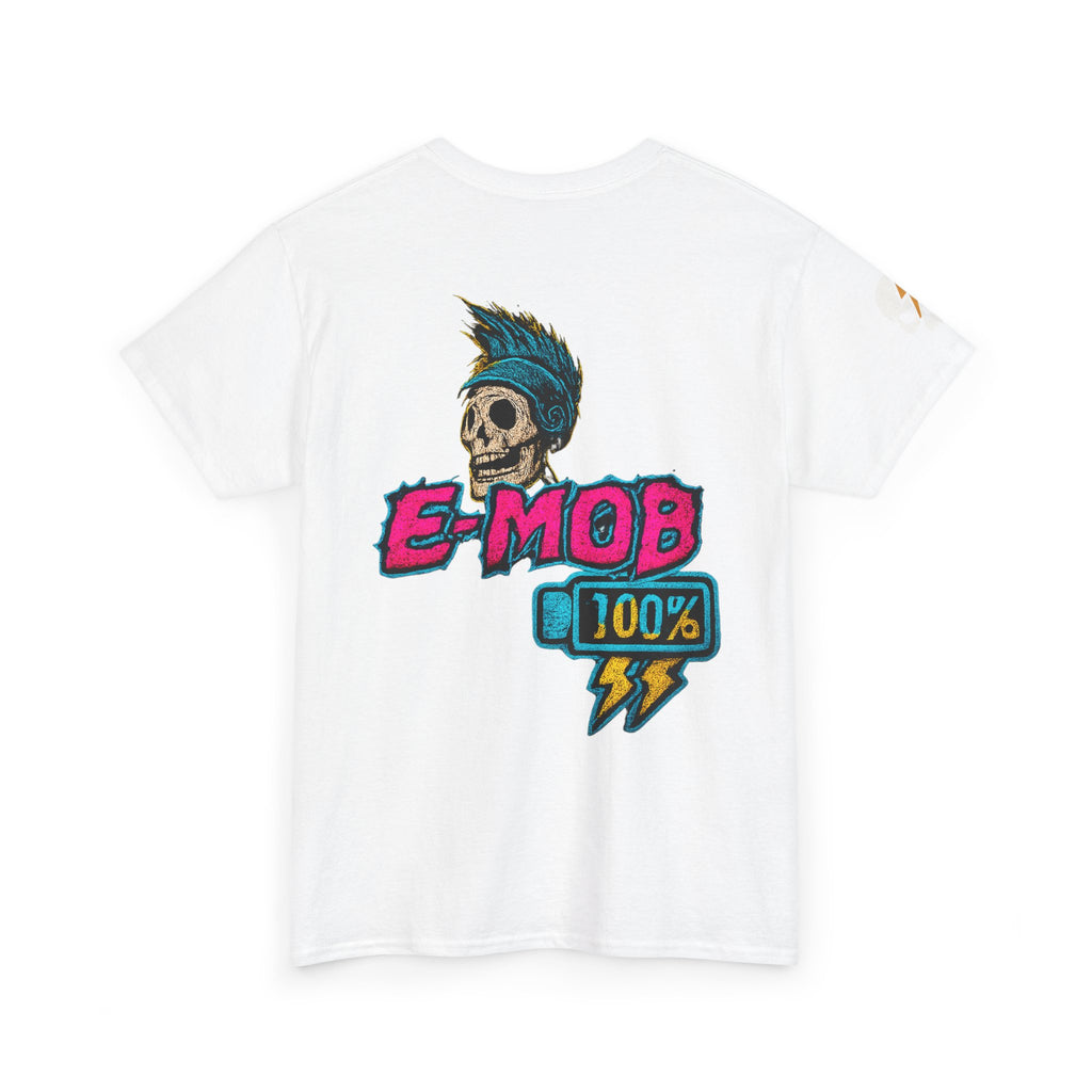 E-Mob 100% Tee — E-Bike Retro Neon Collection Graphic T-Shirt