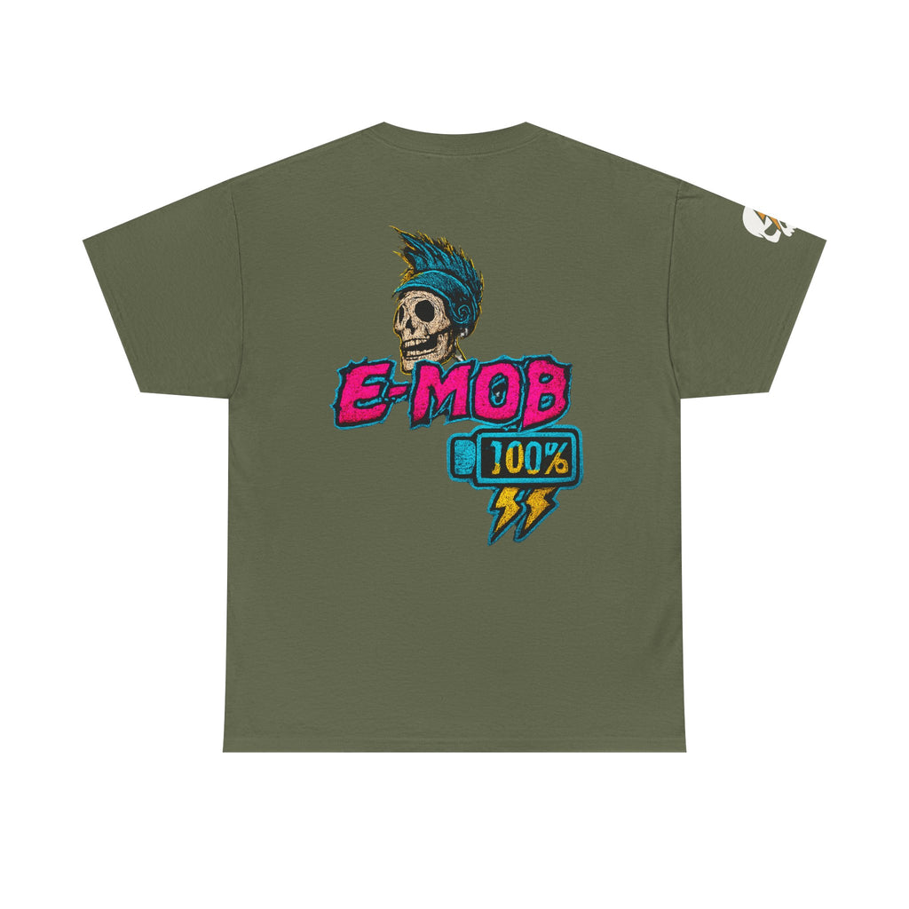 E-Mob 100% Tee — E-Bike Retro Neon Collection Graphic T-Shirt