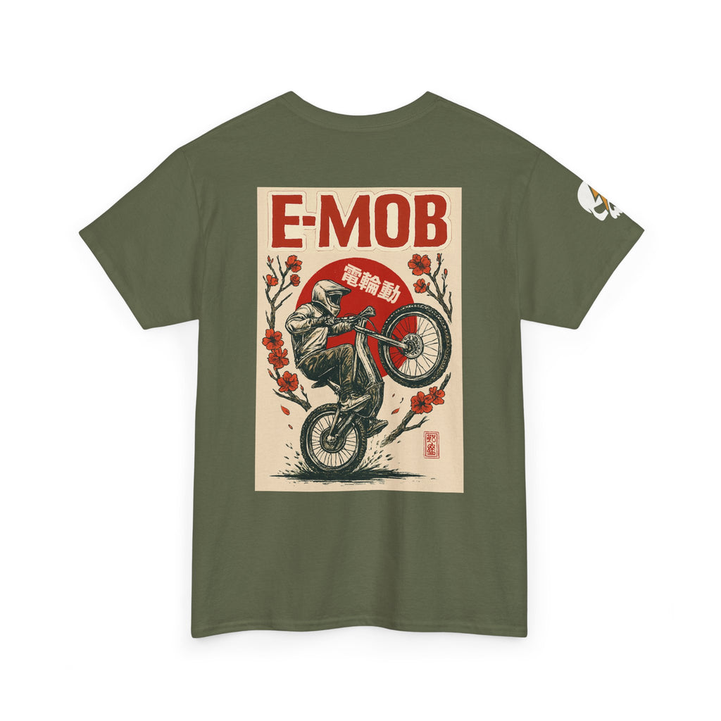 E-Mob Rising Sun Tee — E-Bike Passport Collection Graphic T-Shirt