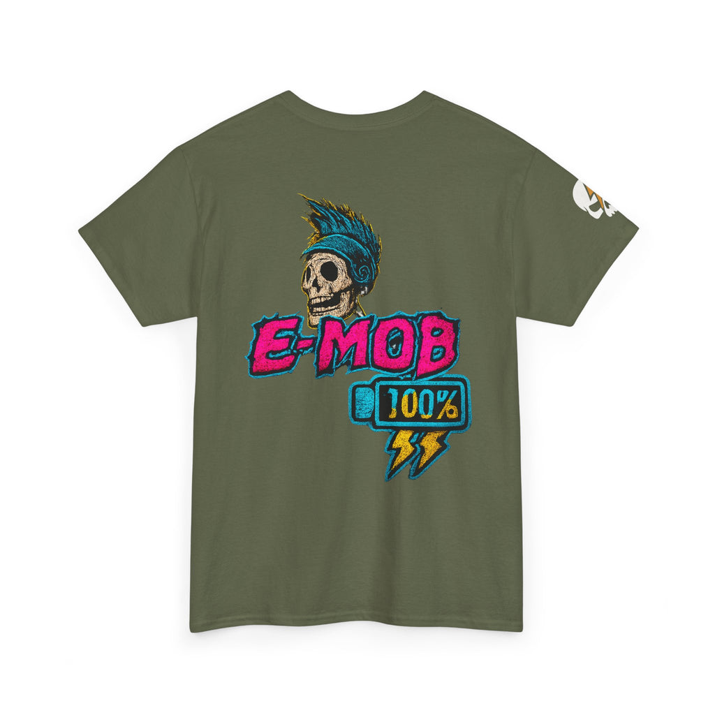 E-Mob 100% Tee — E-Bike Retro Neon Collection Graphic T-Shirt
