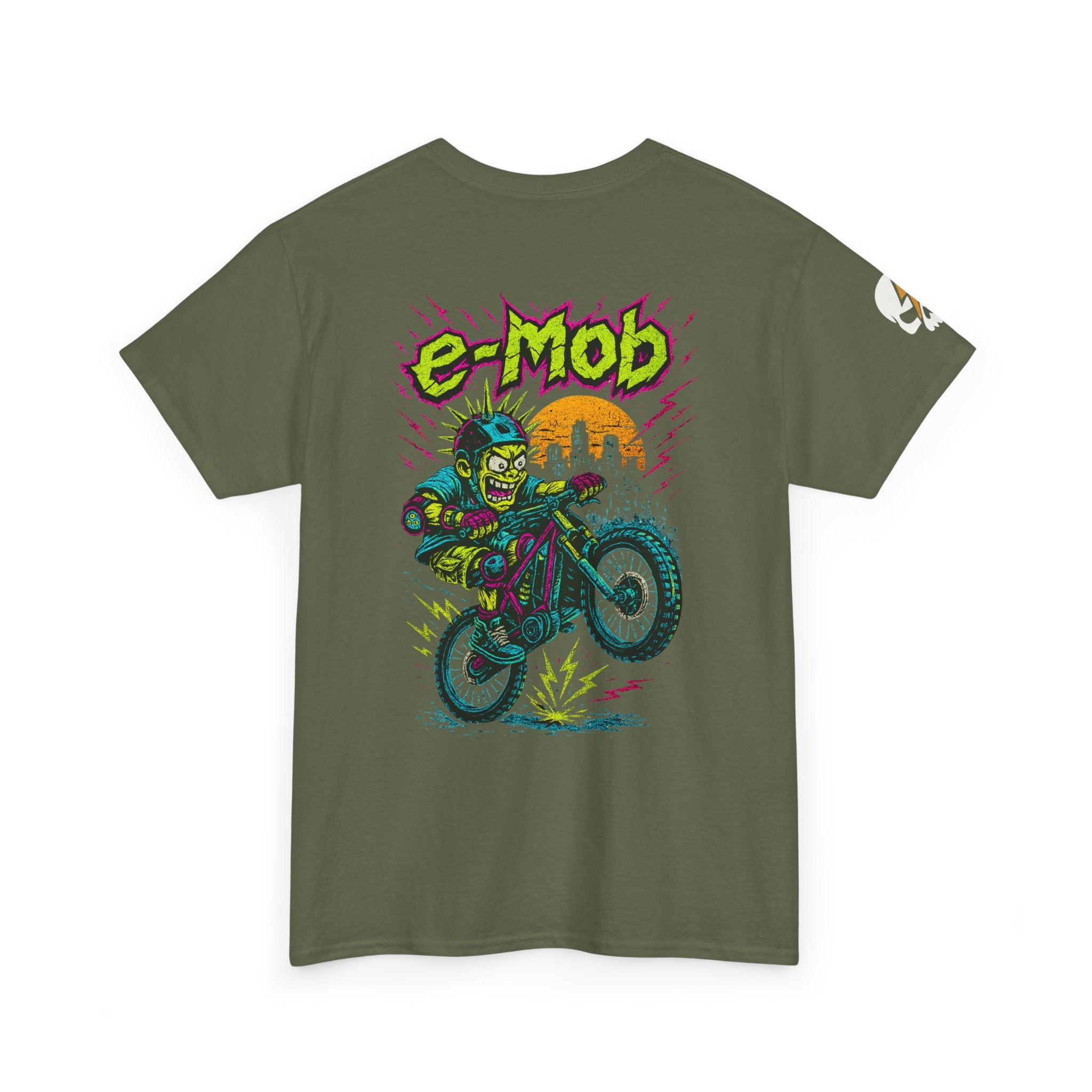E-Mob Punk V2 Tee — E-Bike Retro Neon Graphic T-Shirt